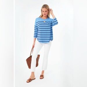 VINEYARD VINES NEWPORT BLUE STRIPED DELUXE TEE - SZ SMALL